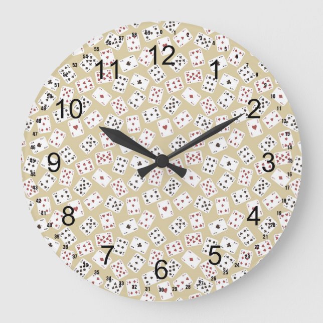 Karten spielen große wanduhr (Vorderseite)