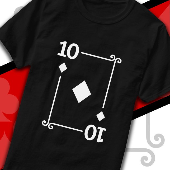 Karten spielen Kostüm 10 Karte 10 Diamanten T-Shirt (Von Creator hochgeladen)