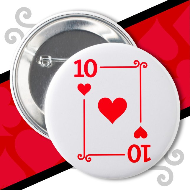 Karten spielen Kostüm 10 Karte 10 Herz Button (Von Creator hochgeladen)