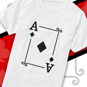 Karten Spielen Kostüm-Ace-Diamanten-Karte T-Shirt