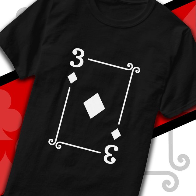 Karten spielen Kostüm Drei Karten Drei Karten T-Shirt (Von Creator hochgeladen)