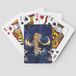 Karten spielen mit Himmelsgöttin in Imitaten Gold Spielkarten