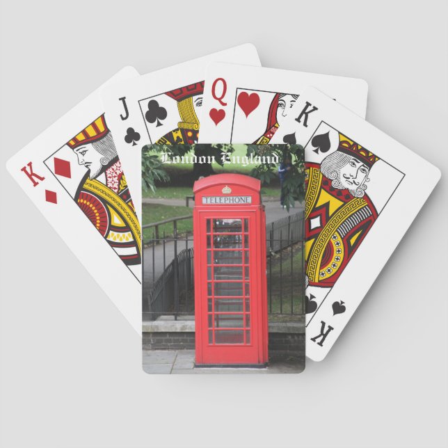 Karten spielen, Red London Telefonkabine Spielkarten (Rückseite)