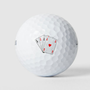 Karten spielende Aces Golfball