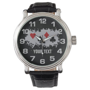Karten-Spritzengewohnheitsuhren Armbanduhr