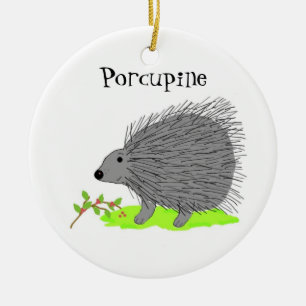 Karten-Stachelschwein Keramik Ornament