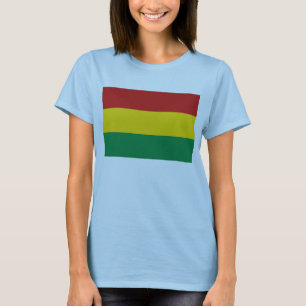 Karten-T - Shirt Bolivien-Flaggen-x