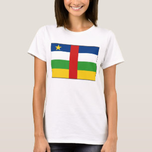 Karten-T - Shirt Centrafrique Flaggen-x