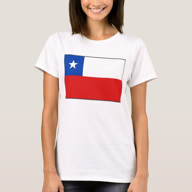 Karten-T - Shirt der Chile-Flaggen-x (Vorderseite)