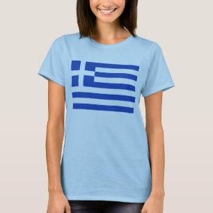 Karten-T - Shirt Griechenland-Flaggen-x