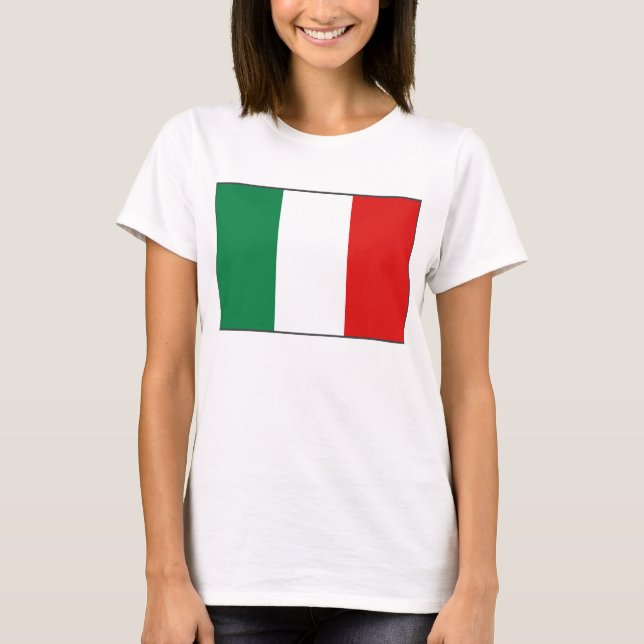 Karten-T - Shirt Italien-Flaggen-x (Vorderseite)