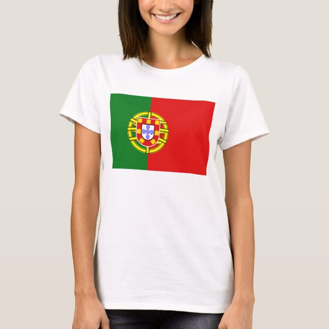Karten-T - Shirt Portugal-Flaggen-x (Vorderseite)