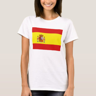 Karten-T - Shirt Spanien-Flaggen-x