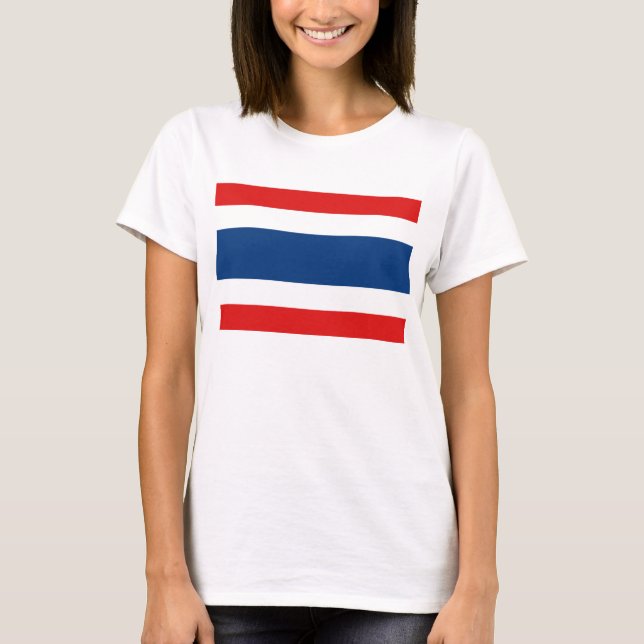 Karten-T - Shirt Thailand-Flaggen-x (Vorderseite)