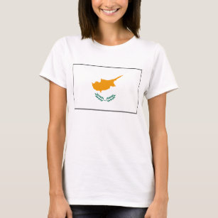 Karten-T - Shirt Zypern-Flaggen-x