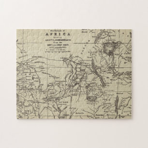 Karten-Teil von Weg Afrikas Cameron Puzzle