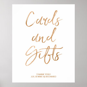 Karten und Geschenke 8x10 Rose Gold Wedding Sign Poster