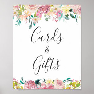 Karten und Geschenke Aquarellfarben Pastellfarben  Poster