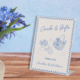 Karten und Geschenke aus dem Brautparty Markt Sockelschild