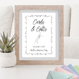 Karten und Geschenke aus dem handgezogenen Rosa un Poster