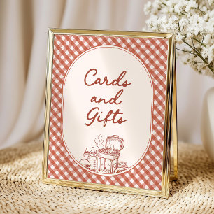 Karten und Geschenke Baby Q BBQ Paare Baby Shower Poster