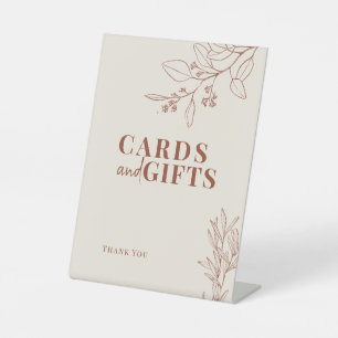 Karten und Geschenke Boho Blumenzettel Sockelschild