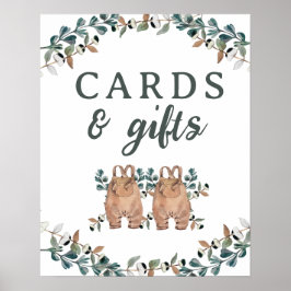 Karten und Geschenke Boho Gender Neutrale Twins Poster