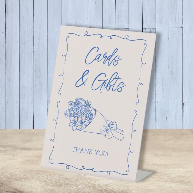 Karten und Geschenke Brautparty für den Bauernmark Sockelschild (Cards & Gifts Farmer's Market Bridal Shower Pedestal Sign)