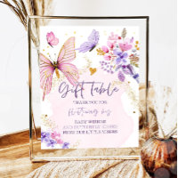 Karten und Geschenke Butterfly Garden Babydusche
