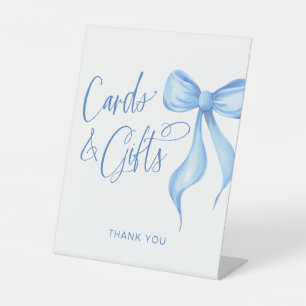 Karten und Geschenke Coquette Blue Bow Sockelschild