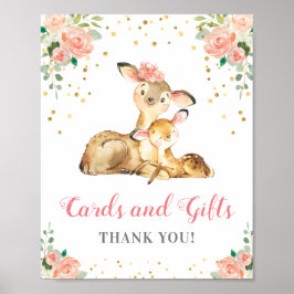 Karten und Geschenke Deer Doe Girl Woodland Kinder Poster