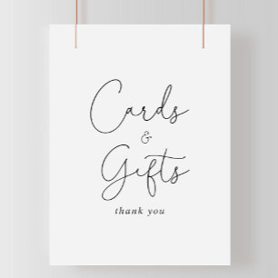 Karten und Geschenke Elegantes einfaches Kalligraf Poster