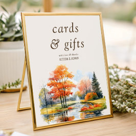 Karten und Geschenke Fall Lake Wedding Digital ode Poster
