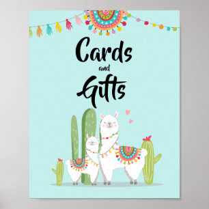 Karten und Geschenke Fiesta Llama Babydusche Zeich Poster