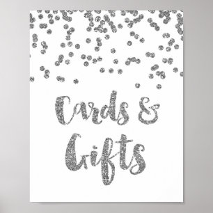 Karten und Geschenke für Hochzeitssachen Silver Co Poster
