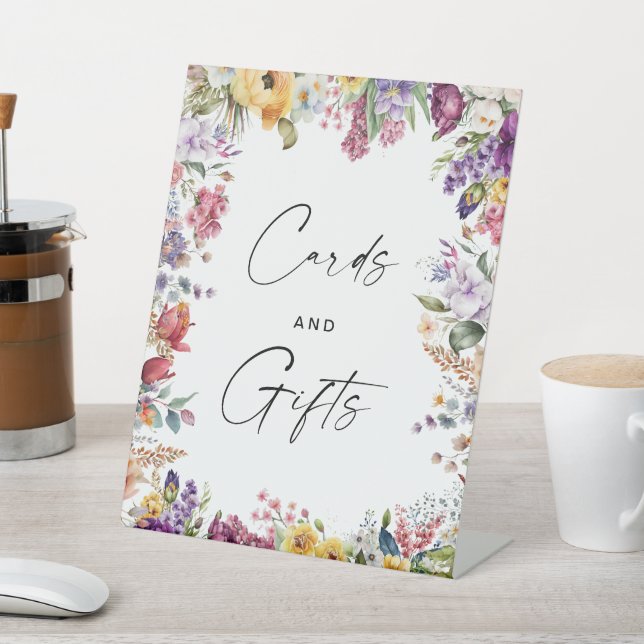 Karten und Geschenke Gartengarten Blume Brautparty Sockelschild (In SItu)