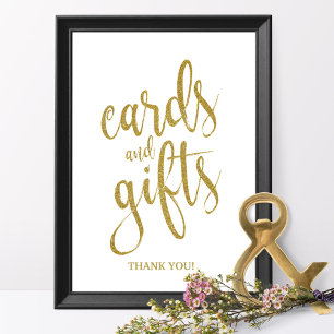 Karten und Geschenke Gold Glitter 8x10 Hochzeitssc Poster