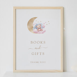 Karten und Geschenke Gold Moon Stars Kinderdusche  Poster