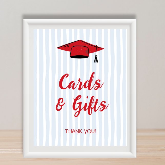 Karten und Geschenke Grad Cap 2025 Graduation Part Poster (Cards & Gifts Grad Cap 2025 Graduation Party Poster)