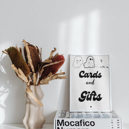 Karten und Geschenke Halloween-Baby-Duschspiel Poster