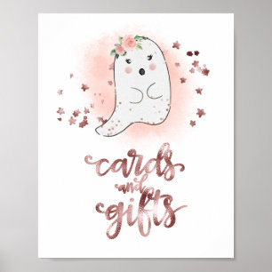 Karten und Geschenke Halloween Mädchen Baby Shower Poster