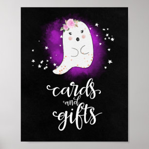 Karten und Geschenke Halloween Mädchen Baby Shower Poster