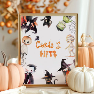 Karten und Geschenke Halloween Party Poster