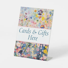 Karten und Geschenke hier Hochzeitsgeschenk Tafel Sockelschild