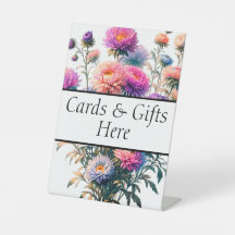 Karten und Geschenke hier Hochzeitsgeschenk Tafel