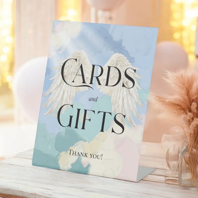 "Karten und Geschenke" Himmel gesendet Sockelschild (Von Creator hochgeladen)