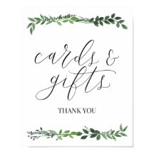 Karten und Geschenke Hochzeitsschild