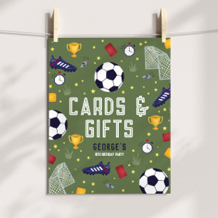 Karten und Geschenke Jungen Fußball Geburtstags-Sc Poster