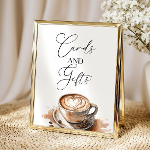 Karten und Geschenke Kaffee Babyparty Poster