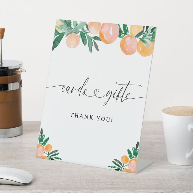 Karten und Geschenke Kleine Süsse Citrus Baby Dusc Sockelschild (In SItu)